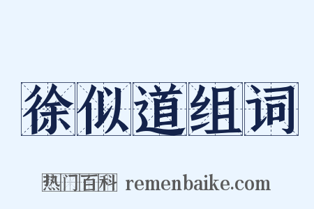 徐似道组词是什么意思的图片